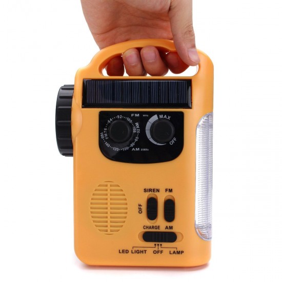 RD339 Solar Powered AM FM Radio with Flashlight Lamp