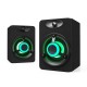 V-188 Colorful LED Light 2.0 Computer Speaker Bass Stereo Dual Speakers for Phone PC Laptop