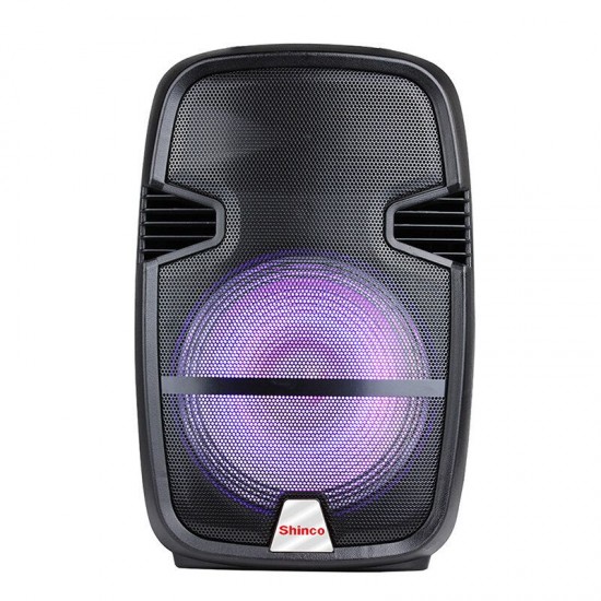 PK12 Portable Bluetooth Speaker Trolley Large Powerful Karaoke Light Speakers Sound Box with Radio TF USB Music Player Aux for Party