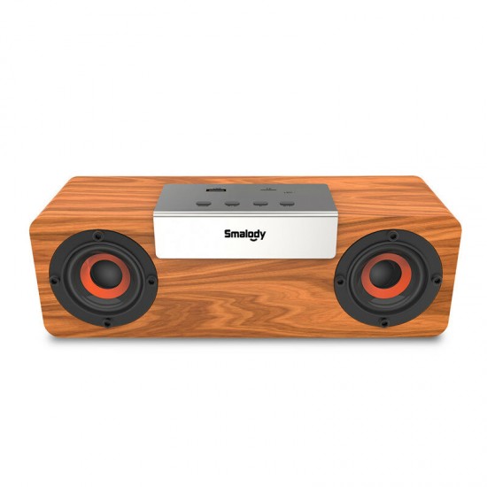 bluetooth 5.0 Speaker Portable Wooden Wireless TWS Speaker Stereo Subwoofer TF Card FM Headset