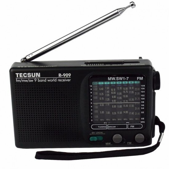 R-909 FM AM SW Full-time Semiconductor Multiband Stereo Radio Receiver