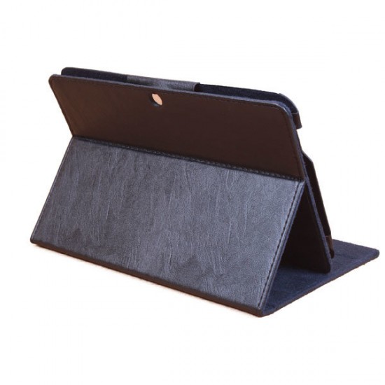 Folio Rock Grain Leather Case With Folding Stand for FNF ifive X2