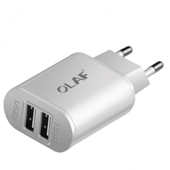 Dual USB 5V 2A EU Fast Charging Wall Travel Charger Power Adapter for Tablet Smartphone