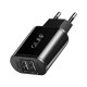 Dual USB 5V 2A EU Fast Charging Wall Travel Charger Power Adapter for Tablet Smartphone