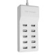 Universal AC 100-240V 10 Port USB Charging Station For Smartphone Tablet