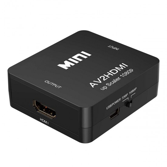 Mini Composite AV CVBS Video Adapter 720p 1080p RCA to HDMI Converter