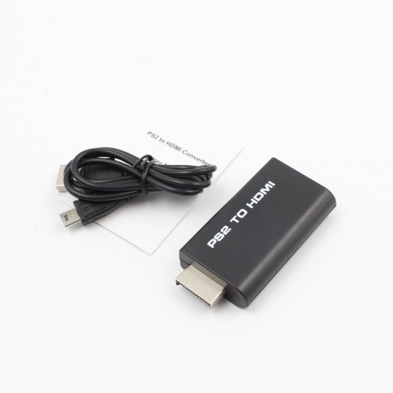 PS2 to HDMI Audio Video Cable AV Adapter Converter w/3.5mm Audio Output for HDTV