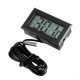 2Pcs 1M Thermometer Electronic Digital Display FY10 Embedded Thermometer Indoor and Outdoor Temperature Measurement