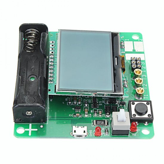 3.7V DIY Transistor Graphic Tester LCD Digital Multimeter Diode Inductor Capacitor ESR Meter + Shell