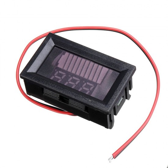 3Pcs DC 24V 48V 72V Car Lead Acid Battery Capacity Indicator 10 Segment Digital Lithium Battery Charge Level Indicator