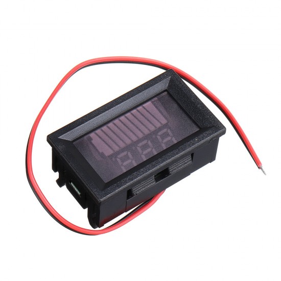 3Pcs DC 24V 48V 72V Car Lead Acid Battery Capacity Indicator 10 Segment Digital Lithium Battery Charge Level Indicator