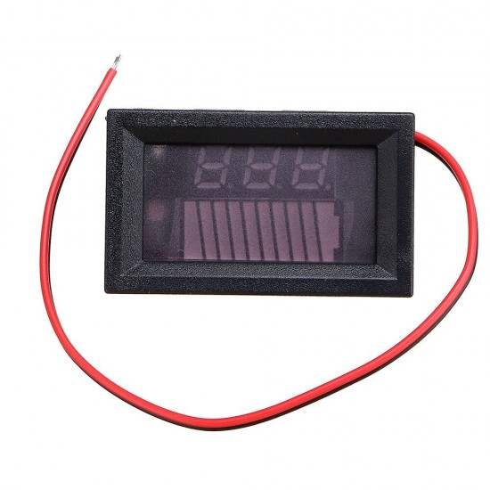 3Pcs DC 24V 48V 72V Car Lead Acid Battery Capacity Indicator 10 Segment Digital Lithium Battery Charge Level Indicator