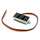 3pcs 0.28 Inch Three-wire 0-100V Digital Red Display DC Voltmeter Adjustable Voltage Meter