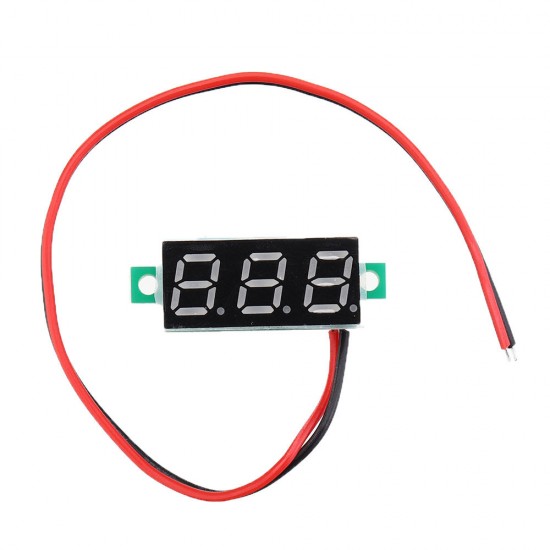 3pcs 0.28 Inch Two-wire 2.5-30V Digital Red Display DC Voltmeter Adjustable Voltage Meter