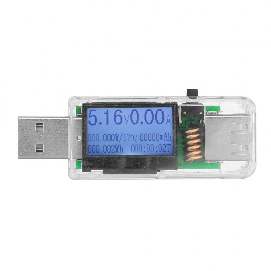 3pcs 12 in 1 Transparent USB Tester DC Digital Voltmeter Amperemeter Voltagecurrent Meter Ammeter Detector Power Bank Charger Indicator