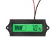 3pcs GY-6 Y6 12V 24V 36V 48V Lead Acid Battery 2-15S Lithium Battery Universal Adjustable 6-65V Green Screen Waterproof LCD Capacity Display Board Indicator Digital Voltmeter