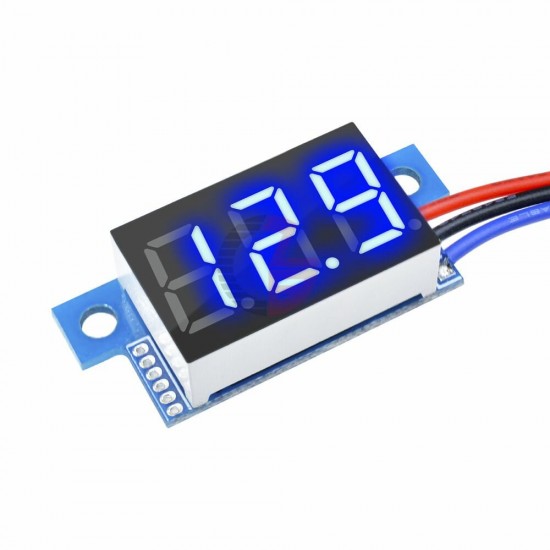 5Pcs DC 0-200V 0.36 Inch Mini Digital Volt Meter Voltage Tester 3 Wire Digital Volt Indicator Car Voltmeter