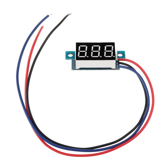 5Pcs DC 0-200V 0.36 Inch Mini Digital Volt Meter Voltage Tester 3 Wire Digital Volt Indicator Car Voltmeter