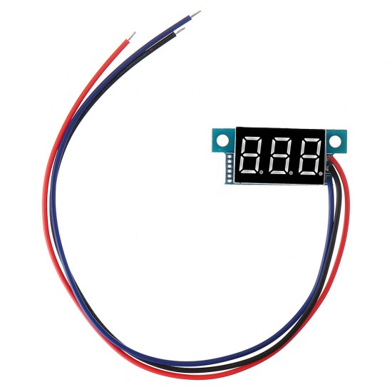 5Pcs DC 0-200V 0.36 Inch Mini Digital Volt Meter Voltage Tester 3 Wire Digital Volt Indicator Car Voltmeter