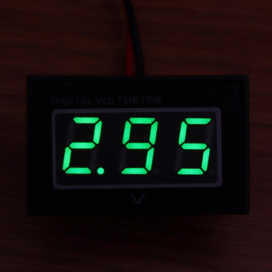 5pcs Green DC2.7-30V LCD Display Digital Voltage Meter Waterproof Dustproof 0.4 Inch LED Digital Tube