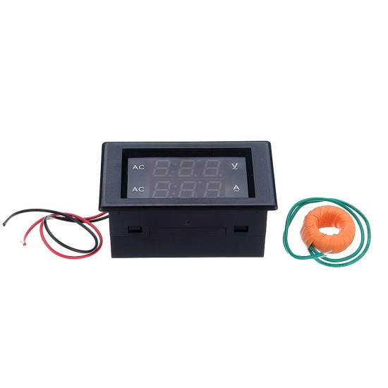 AC Three-phase 300V 10A LED Dual Display AC Voltmeter Current Meter Digital Display