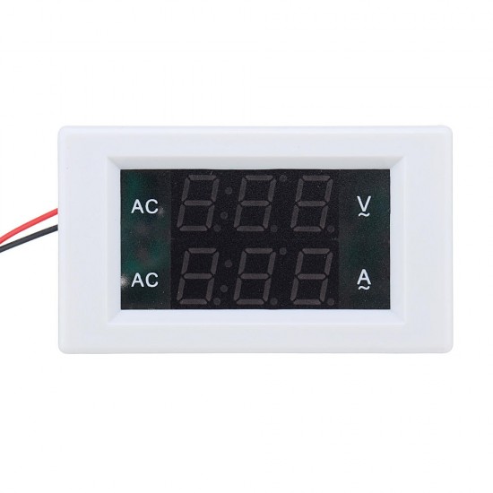 AC Three-phase 300V 10A LED Dual Display AC Voltmeter Current Meter Digital Display