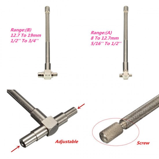 6pcs 8-150mm Telescopic Gauge Set Micrometer Measurement Bore Engineers Kit