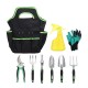 9Pcs Alloy Gardening Hand Tool Storage Kit Garden Succulent Potted Bonsai Plant Tool