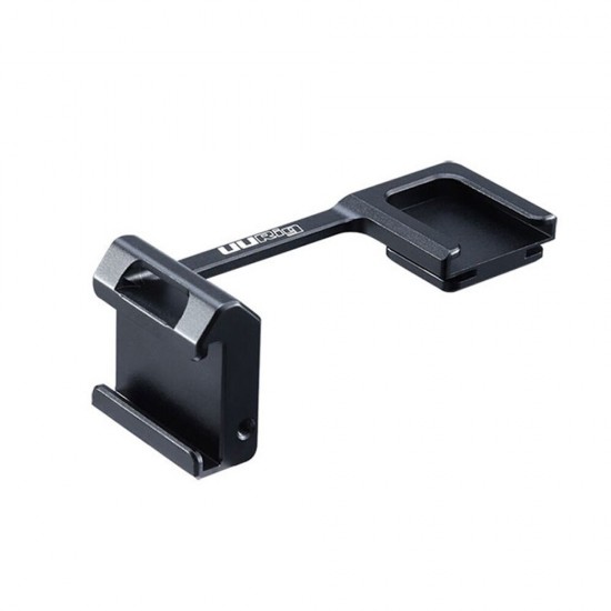 R032 Universal Dual Hot Shoe Camera Mount Extension Bracket Vlog Microphone LED Light Extend Stand