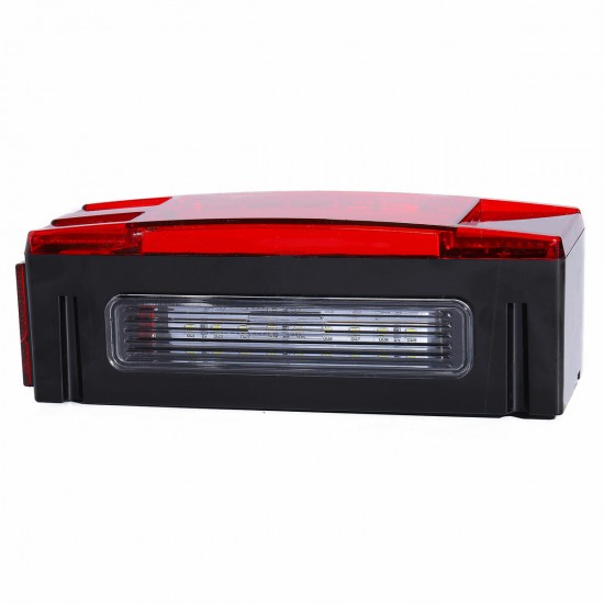 Pair LED Rectangle Stud Stop Turn Tail Lights Waterproof Red for Truck Trailer Boat