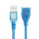 5FT 1.5m Clear Blue USB 2.0 Extension Male to Female Connector Cable