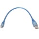 5pcs 30CM Blue Male USB 2.0A To Mini Male USB B Cable For