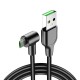 High-speed 5A Micro USB Elbow Double-sided Plug-in Fast Charging Gaming Data Cable For Mi4 7A 6Pro Y4800