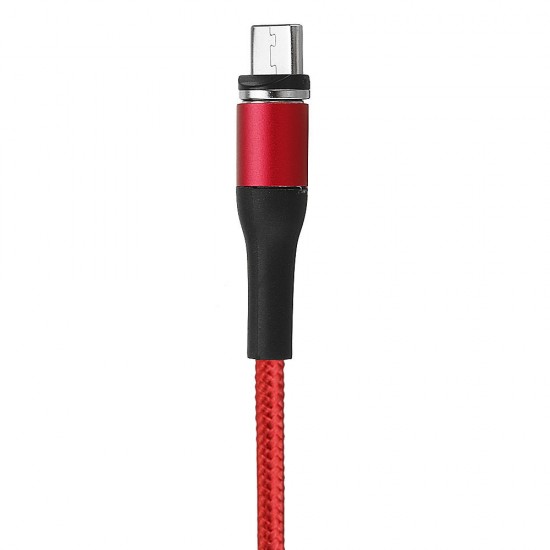 US-SJ338 U29 Micro USB LED Magnetic Braided Fast Charging Cable 2M For Tablet Smartphone