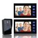 7 Video Door Phone Intercom Doorbell with 1pcs 1000TVL Outdoor Security CCTV Camera + 2 pcs Indoor Monitors Home Security