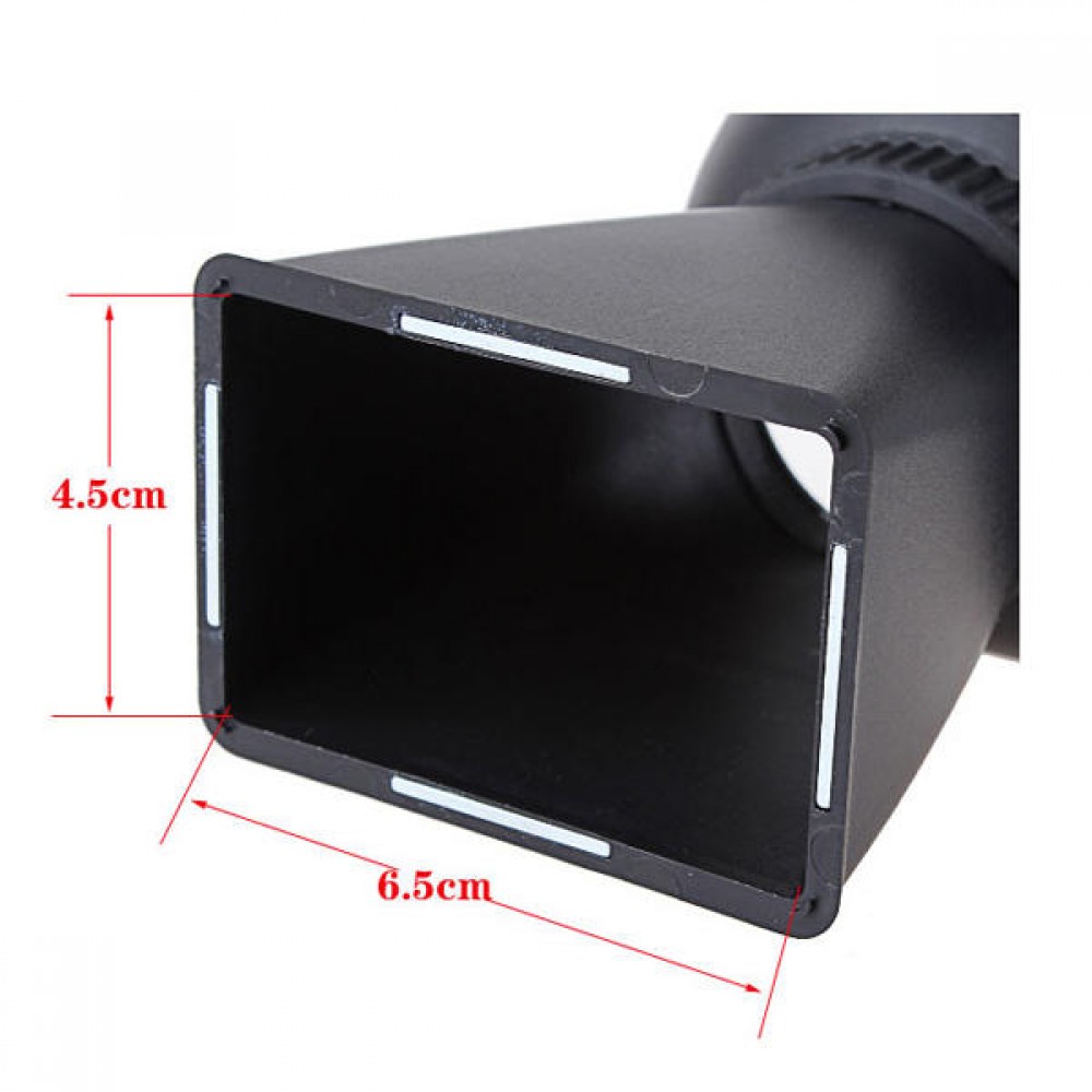 Optical Glass V1 LCD Monitor 2.8X Magnifier Eyecup Camera Sunshade Hood