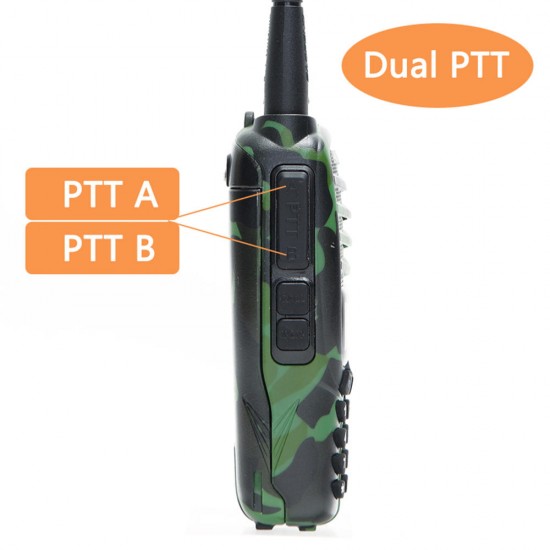 UV-990 Walkie Talkie Triple 10W Dual PTT VHF UHF Dual Band Ham Portable CB Radio Two Way Audio