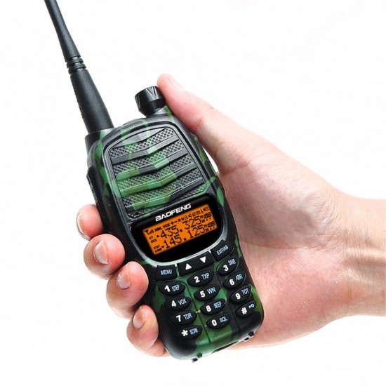 UV-990 Walkie Talkie Triple 10W Dual PTT VHF UHF Dual Band Ham Portable CB Radio Two Way Audio