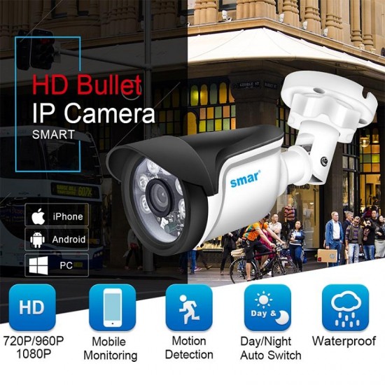 H.264 2MP IP Camera Outdoor 1080P Security Camera 24 Hours Video Surveillance DC 12V CCTV
