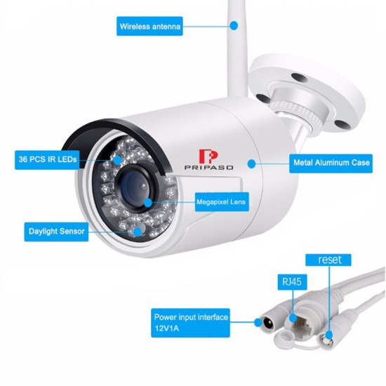 Wifi Camera Outdoor Wireless Camera 1080P Wifi Surveillance Camara Night Vision Remote Monitoring CCTV Camera