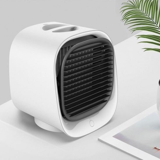 Fan Cooling Mini Air Conditioner Portable Cooler Desktop Table Humidifier USB