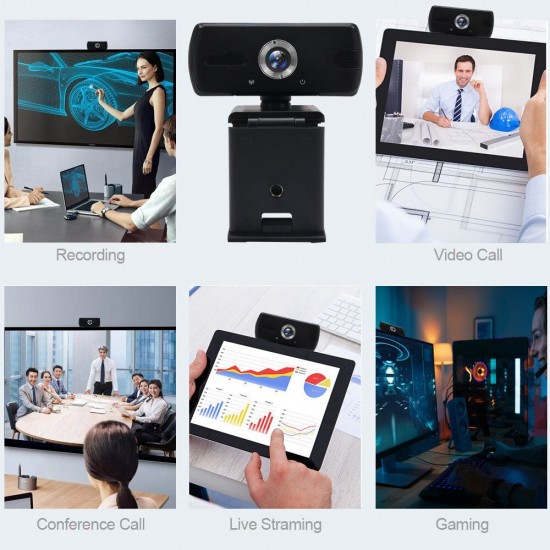 WLSXT-01 1080P HD Widescreen Video Webcam Convenient Live Broadcast PC Camera with Built-In Hd Microphone for MacBook