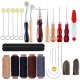 30Pcs Leather Craft Punch Tools Kit Stitching Carving Working Sewing Saddle Groover