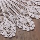 32'' Hand Crochet Round Tablecloth Runner Topper Restaurant Decoration Victorian White Cotton