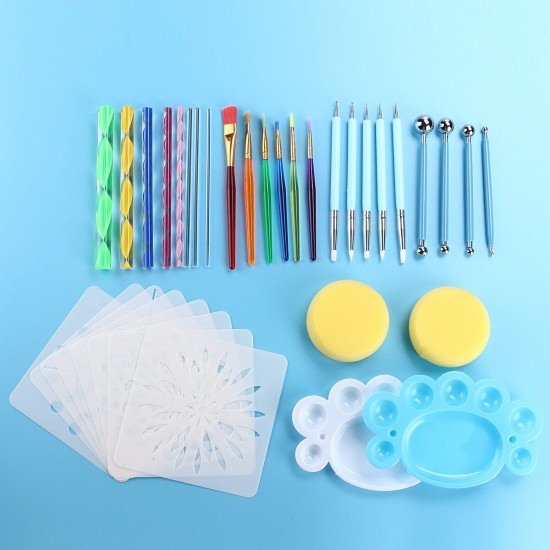 36 Pcs DIY Mandala Dotting Tools Rock Painting Kits Dot Art Pen Paint Stencil