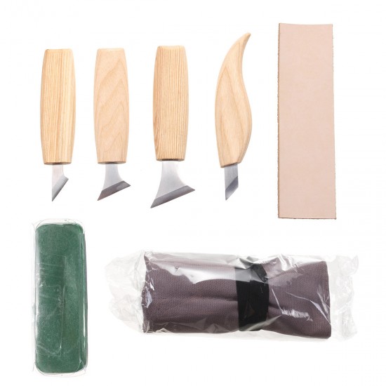 7Pcs Wood Carving Cutter Peeling Curved Woodwork Sculptural Carving Tool Set