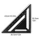 7''12'' Die-cast Aluminum Triangle Ruler Metric Imperial Meter Square Protractor Ruler Tools