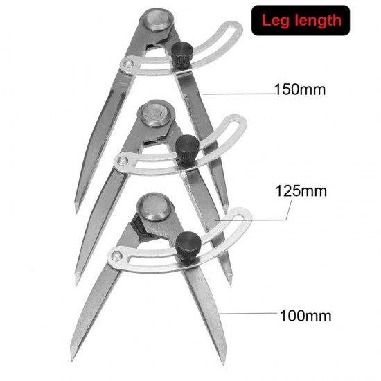 Drawing Measure Gauge Distance Compass Divider Leather Craft Design Layout Tool