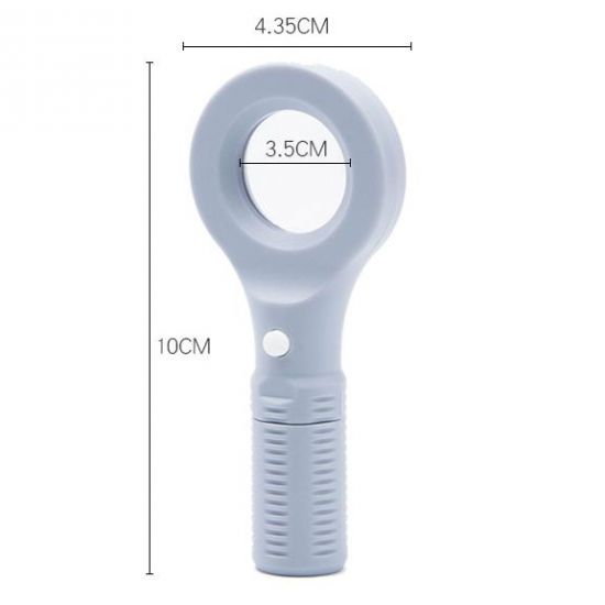 077 35mm 5 x LED 3 Times Handheld Night Light Reading Magnifier