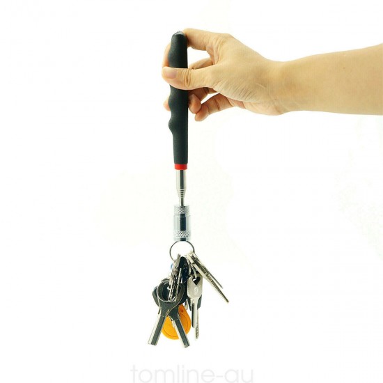 195mm-815mm 8Lbs Retractable Magnetic Pick Up Tool With LED Light Telescoping Rod Extending Handle Work Light